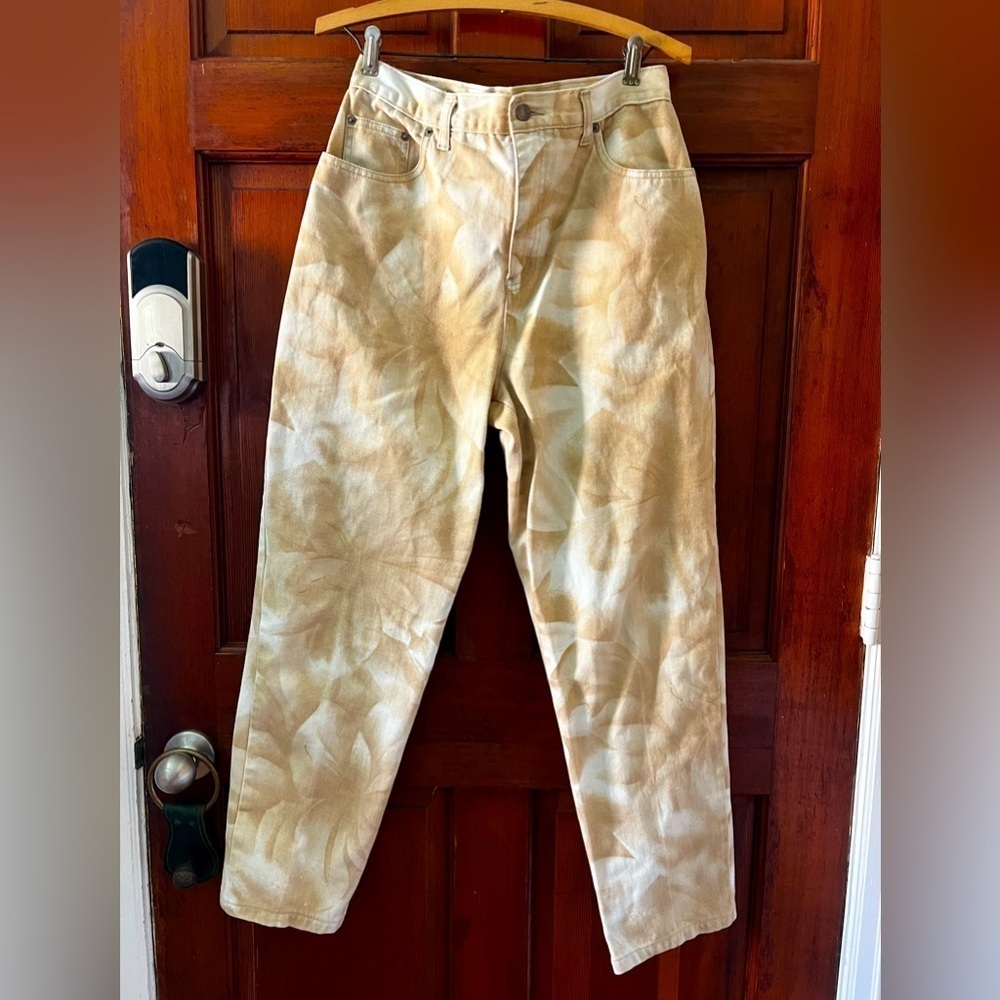 Vintage Bill Blass Jeans Floral High Rise Straight Leg Denim Size 12 – 90s Y2K